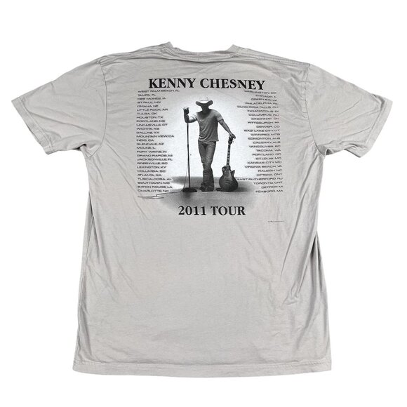 Kenny Chesney Mens 100% Cotton 2011 Tour Shirt Sz Large - Picture 2 of 6